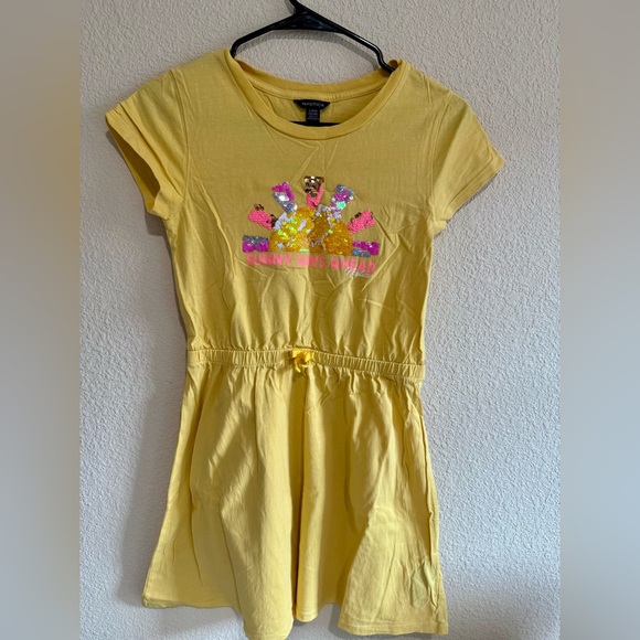 Nautica Yellow Kids Dress with Sequin Design - Picture 1 of 4